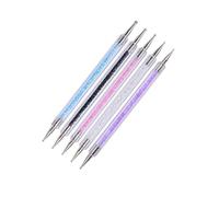 CANIGHT 5pcs Double-ended Nail Dotting Pen for Art and Manicure Transparent Tools and Tips for Detailed Designs Random Colors