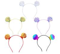CANIGHT 5pcs Sequin Hair Clips, Delicate Cloth Hair Accessories with Ocean and Rainbow Design, Party and Daily Dress Decor and Random Color
