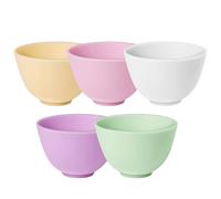 CANIGHT 5pcs Silicone Bowl for DIY Facial Mask Prep Lightweight and Portable for Outdoor Use as Silicone Seasoning Bowl