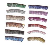 CANIGHT 6pairs Glitter False Lashes Cosplay Makeup Eyelash Extensions Kit Random Color