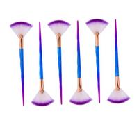 CANIGHT 6pcs Fan Makeup Brush for Facial Masks Soft Applicators for Mud Masks Convenient Design for Hard Reach Areas Beauty Tool for Women and Girls