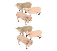 CANIGHT 6pcs Realistic Lamb Figurine Durable Sheep for Charming Farm Decor for Animal Lovers Safe Playset for Educational Fun