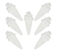 CANIGHT 7pcs White Foam Ice Cream Craft Cones and Balls Lightweight Polystyrene Shapes for DIY Arts, Wedding Decorations, and Creative Pretend Play Projects