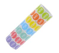 CANIGHT 7Rolls Day of Week Stickers Color-Coded Adhesive Labels for Organization for Calendars Notebooks and Restaurant Management