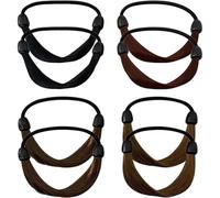 CANIGHT 8pcs Elastic Hair Ties for Women, High Stretch Ponytail Holders Natural Black, Light Brown, Dark Brown Colors, Invisible Wig Hair Bands for Braids and Daily Styling