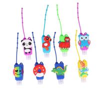 CANIGHT 8pcs Portable Cartoon Silicone Hand Bottle Cover Fun and Travel Lotion Containers for Boys and Girls Random Styles Rainbow Flamingo Dinosaur Owl Mermaid Panda Donut