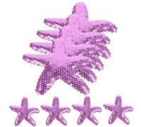CANIGHT 8pcs Sea Star Hair Clips for Girls Rainbow Sequined Decorative Accessories Comfortable Day Hold for Beach Parties and Everyday Wear