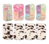 CANIGHT 8pcs Water Absorption Spa Wristbands for Women, Comfortable Flannel Wrist Bands Moisture and Sweat Absorption, for Applying Makeup and Doing Chores