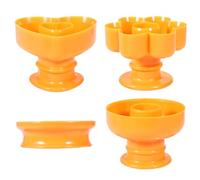CANIGHT Baking Accessories Easy to Mold for Bakery and Home Use with Heart, Flower, and Pineapple-Printed Shapes 4pcs Reusable Donut Moulds Baking Set