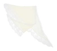CANIGHT Beige Lace Bandana Scarf for Women with Delicate Floral Design, Multi-way Wearing Triangle Headband Made of Soft Cloth, Stylish and Versatile Hair Accessory for Casual Or Elegant