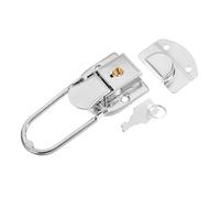 CANIGHT Box Lock Suitcase Lock Toggle Latch Jewelry Boxes Cabinet Hasp Lock Vintage Padlock Latch Chinese Antique Padlock Locking Latch Suitcase Hasp Buckle Suitcase Hasp Lock Iron Silver