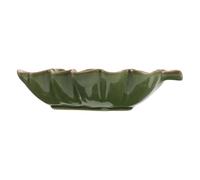 CANIGHT Butterfly Feeder with Leaf Shaped Ceramic Tray - Outdoor Bee Watering Station Supporting Pollinators in Lawn and Garden, Artistic Design, 18x13x4cm
