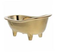 CANIGHT Ceramic Soap Dish Self Draining Bathtub Shape Bathroom Soap Holder for Shower Wall Colorful Drainage 1-piece