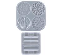CANIGHT Coaster Mold Easy to Use and Smooth Epoxy Mold round Shape Silicone 2pcs for DIY Cup Mat for Handmade Crafts and Family Gathering