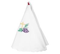 CANIGHT Communion Tablecloth Embroidered Round Altar Cover, Thickened Wrinkle-Resistant Polyester for Church Service and Home Prayer