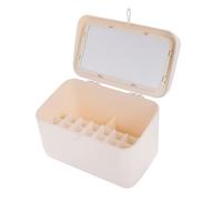 CANIGHT Cosmetic Organizer with Mirror Makeup Storage Box Lipstick Organiser Tidy Vanity Organizer Color