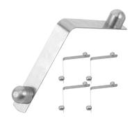 CANIGHT Crutch Handle Clips Walking Stick Latch Buckle Spring Shrapnel Clip 5pcs Silver for Adult Mobility Aid Toilet Safety Rails Walker