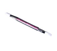 CANIGHT Dual-head Nail Art Carving Pen Silicone Heads and Acrylic Handle, Pink Nail Tool for Making Patterns and Carving Flowers, Delicate Design Crystal Rhinestone, for Manicure