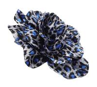 CANIGHT Elegant Handmade Large Fabric Flower Brooch Pin with Leopard Pattern for Women, Secure Clothing Accessory for Ceremony or Banquet