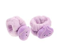 CANIGHT Face Washing Wristbands Keeps Wrists Dry for Skincare Routine 1 Pair Made of Soft Coral Fleece Cute Onion Design for Couples and Friends