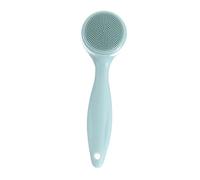 CANIGHT Facial Cleansing Brush, Silicone Long Handle Design and Deep Pore Cleaning Manual Easy Foaming for Gentle Skin Exfoliation Soft Green Face Brush Cleaner for Daily Skincare