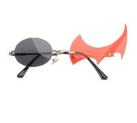 CANIGHT Fashion Fire Flame Sunglasses and Unique Decorative Style for Women with Irregular Polygonal Shape, High-definition Lenses, PC and Metal Frame, Eye Protection for Parties
