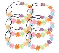 CANIGHT Flower Headband Set 6 Pcs Rainbow Headband Girls Hair Accessories for Women Little Girls