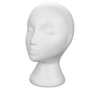 CANIGHT Foam Hat Display Stand Mannequin Head for Wig and Hat Protection White Foam Material Preventing Deformation and Falling for Home and Store Marketing Display