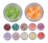 CANIGHT Fruit Nail Gems 12 Sets of Mini Fruit Pieces Soft Clay Charms Manicure Polymer Clay Store Manicure Pieces