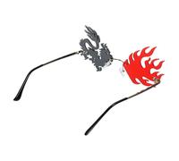 CANIGHT Funny Party Glasses Dragon Shape Rimless Sunglasses for Women, Frameless Design with Sturdy PC and Metal Material, Anti-glare Protection for Party Supplies