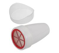 CANIGHT Handheld Flour Sifter Mesh Sieve White Plastic Small Baking Tool for Sifting Powdered Sugar and Coffee in Kitchen