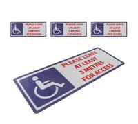 CANIGHT Handicap Keep Away Sign Sticker Safety Reminder Decal for Disabled People 4pcs Highly Visible Pvc Self Adhesive Reflective Warning Label for Public Spaces and Workplaces
