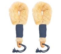 CANIGHT Handle Bath Brush with Natural Sisal and Cotton Rope and 2pcs Exfoliating Body Scrubber for Skin Smoothness Enhancement and Comfortable Grip, for Gym and Home Use Gym Home Use