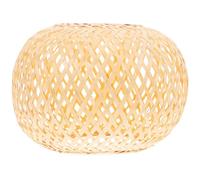 CANIGHT Handmade in Simple Chinese Style Bamboo Lampshade with Decorative Diffuse Lighting and Easy Installation, Yellow Woven Lamp Shade for Farmhouse or Home Decor