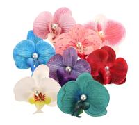 CANIGHT Hawaiian Flower Hair Clips and Comfortable Iron Clip Fit for Women 8pcs Realistic Tropical Fabric Flowers for Everyday Wear and Vacation Beach Parties