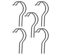 CANIGHT Heavy Duty Screw Ceiling Hooks 10pcs Made of Chroming Iron 10cm Length and 3.2mm Thickness, Black Colour, Suitable for Hanging Keys and Cables Indoors on Plasterboard Walls on
