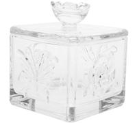 CANIGHT Large Capacity Glass Tea Canister with Airtight Sealed Lid, Stylish Embossed Design for Preserving Freshness, Multi-purpose Kitchen Food Storage Jar Suitable for Coffee, Sugar,