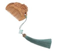 CANIGHT Lightweight Carved Lotus Wooden Comb for Women, Synthetic Material Sandal Hair Comb Wide Teeth, Massage The Scalp, for Travel and Home Use