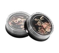 CANIGHT Mechanical Gear Nail Charms 2Pcs Alloy Studs Lightweight Punk Nail Accessories for Decoration