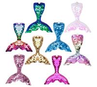 CANIGHT Mermaid Tail Hair Clips Sequined Fabric and Metal Clips 8 Pcs with Decorative Effect Cute Hair Accessories for Little for Festivals and Birthdays
