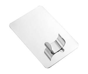 CANIGHT Nail Art Palette Silver Colour with Finger Ring 2pcs Stainless Steel Mixing Tray Prevents Cross-contamination for Nail Art and Makeup for Professional