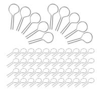 CANIGHT Nichrome Hooks R-Shaped Silver Burning Needles High Temperature Alloy Wire 200pcs Easy Installation for Craft Designs and Glass Fusing