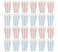 CANIGHT Paper Party Popcorn Boxes with Wide Open and Narrow Bottom Design 24pcs Lightweight Snack Containers with Unique and Attractive Patterns Suitable for Parties