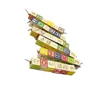 CANIGHT Parrot Chewing Block for Small Birds and Parakeets, Wooden Grinding String with Hanging Feature, Promotes Fun and Natural Beak Exercise in Bird Cages