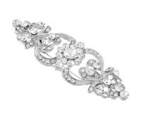 CANIGHT Pearl Diamond Brooch Alloy Silver Classic Design for Formal Occasions and Professional Attire