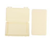 CANIGHT Portable Large Capacity Eyelash Storage Case 2pcs Cream White Eyelash Organizer Lid for Makeup Display and Travel