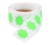 CANIGHT Pretty Stickers Fluorescent Labels Roll Explosion Pattern, Easy to Stick and Peel Without Trace, Green Paper Name Stickers for Decoration and Vision Board Supplies
