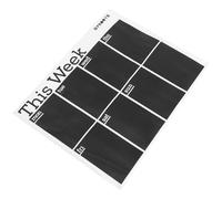 CANIGHT Removable Black Chalkboard Sticker for Wall, Portable PVC Weekly Chalkboard Planner for Home and School, for Students and Office Staffs to Record Lists and Reminders