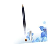 CANIGHT Retractable Dual-ended Lip Brush Set Portable Flexible Lipstick Applicator for Travel Metal Gradient Design for Makeup Enthusiasts