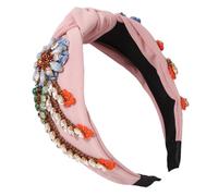 CANIGHT Rhinestone Embroidery Headband Girl Headdress Retro Style Unique Hair Accessory Easy to Put on Creates New Hairstyle for Engagements and Banquet